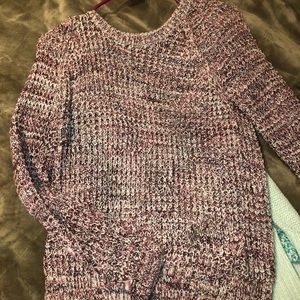 Multi-colored magenta sweater